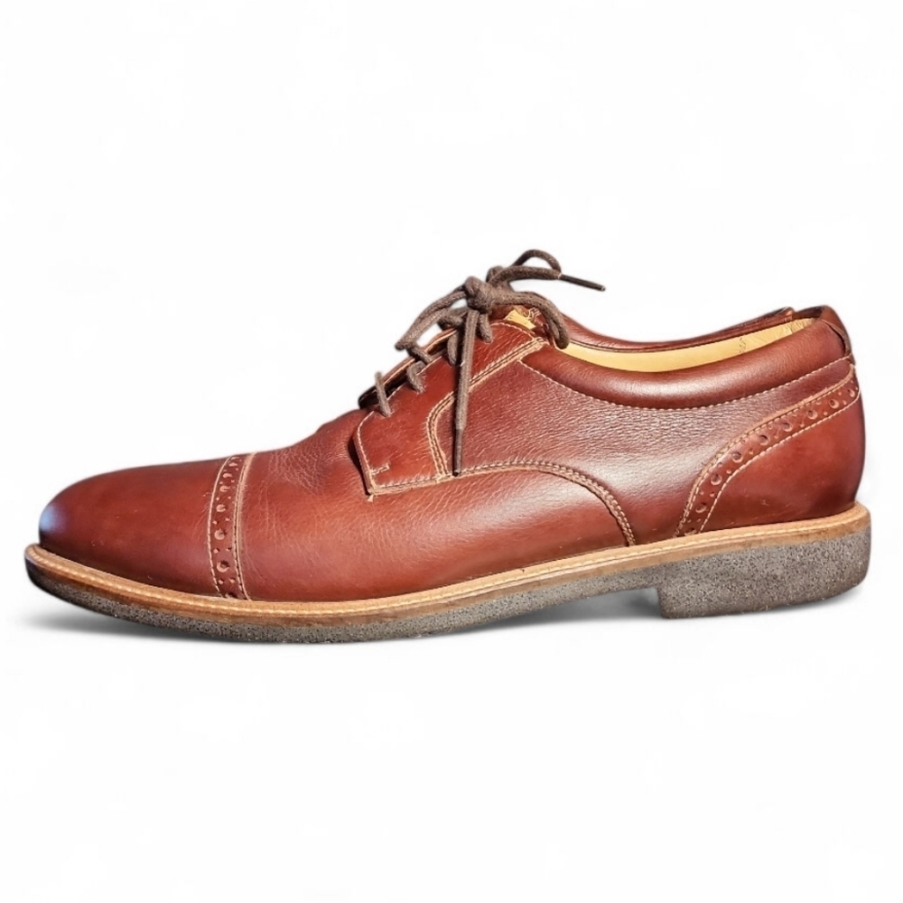 Johnston & Murphy Men's BARLOW CAP TOE Brown Leather Shoes Size 10.5 M Oxford - Picture 5 of 8